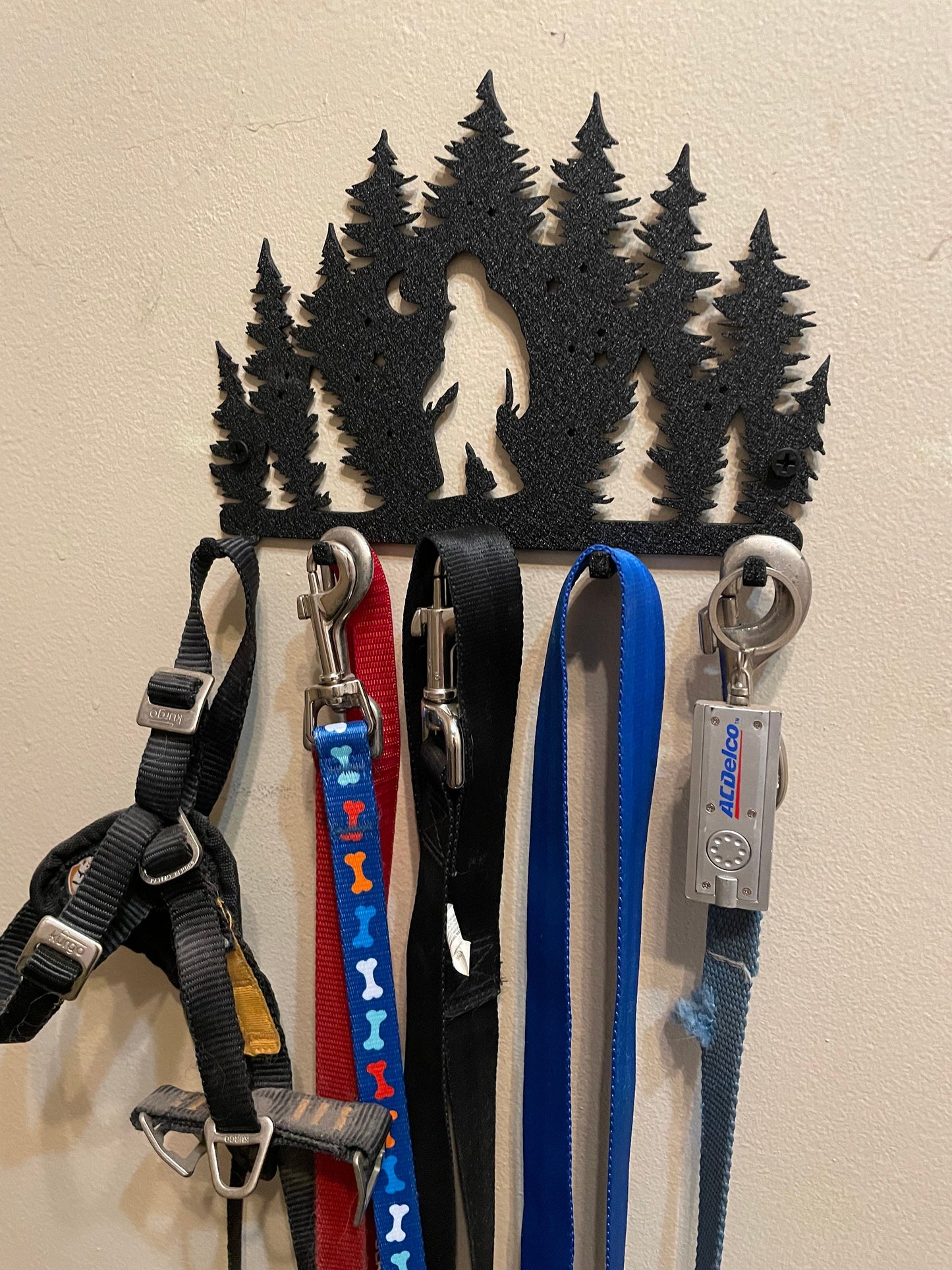 Bigfoot and trees keychain rack