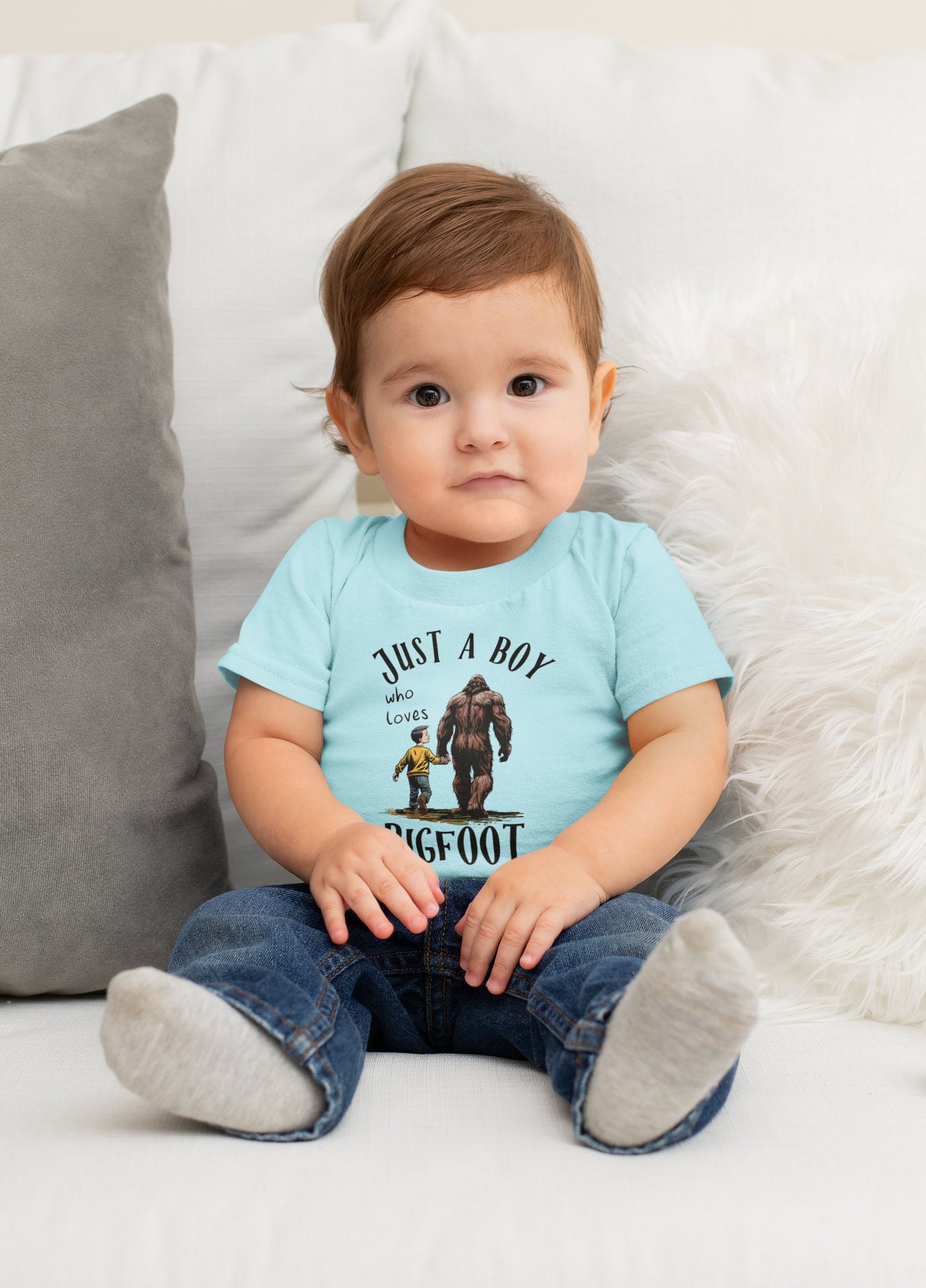 Just a boy / girl who loves Bigfoot - youth or toddler sizes