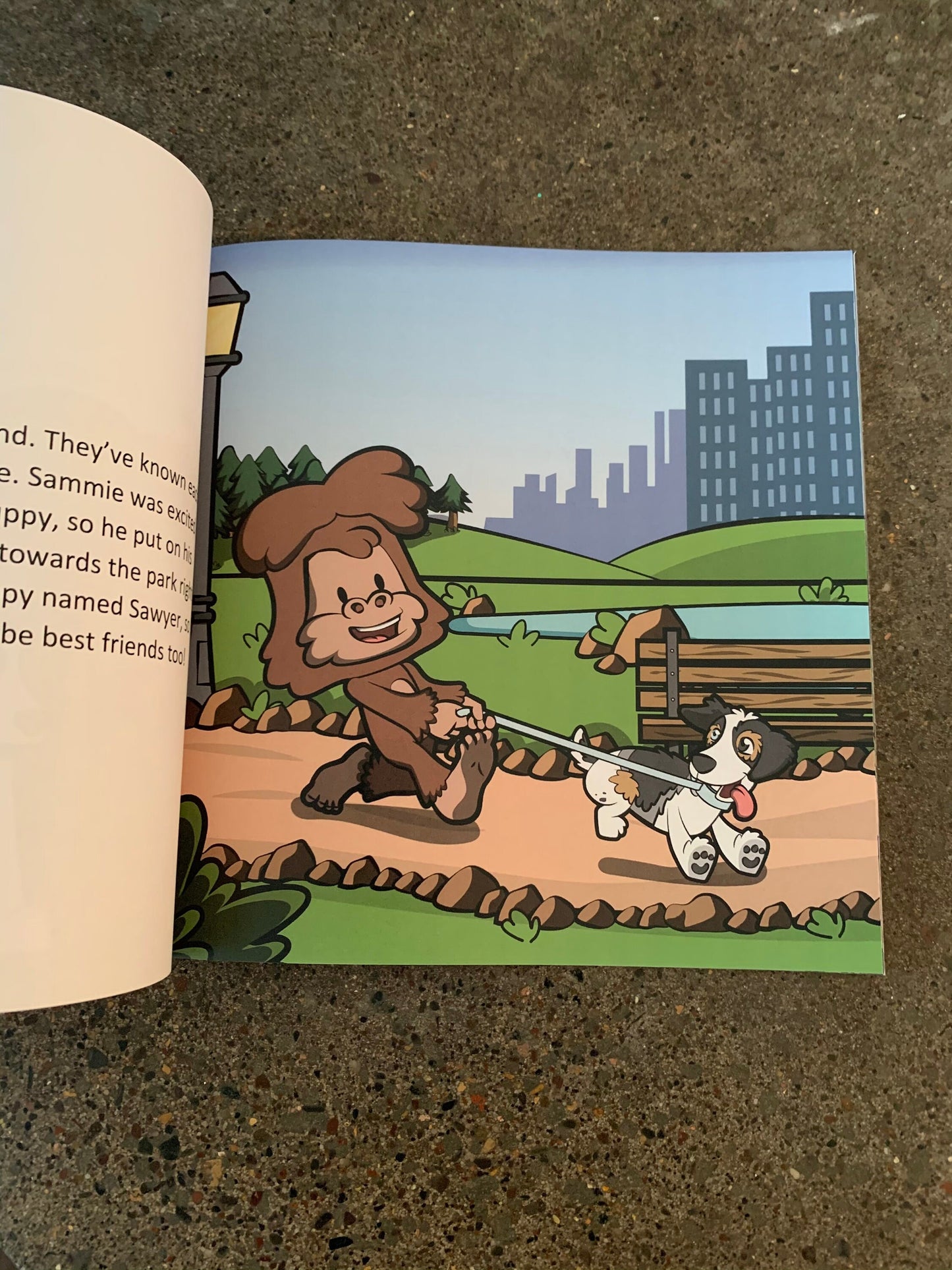 Sammie Squatch Gets a Pet - children's book about a young Bigfoot signed by authors - fast shipping!