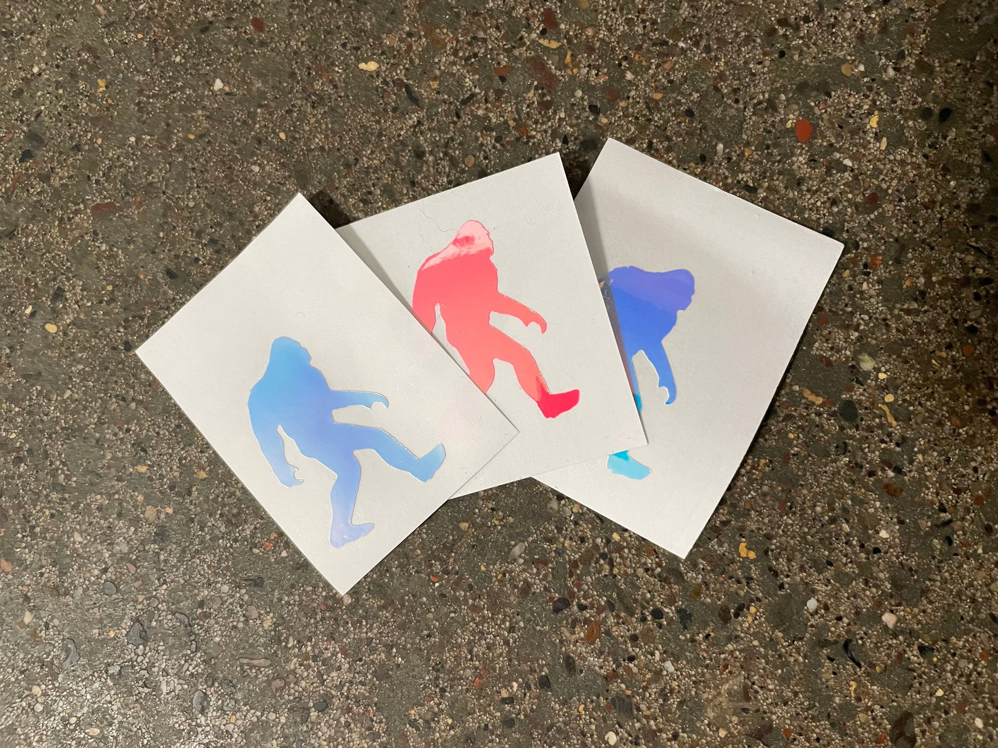 Holographic reflective Sasquatch/Bigfoot stickers