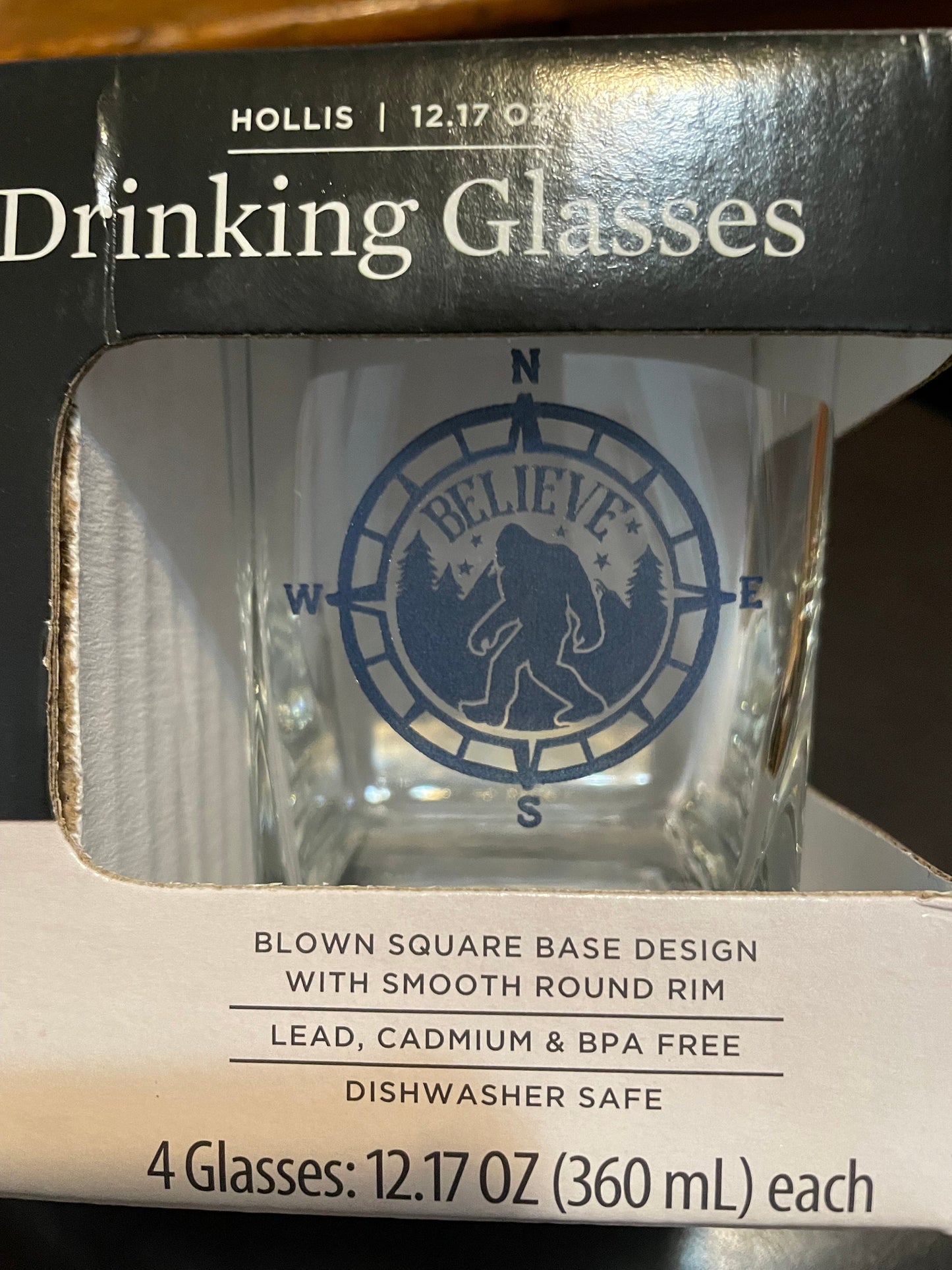 Bigfoot Whiskey Glasses - tinted laser etched design
