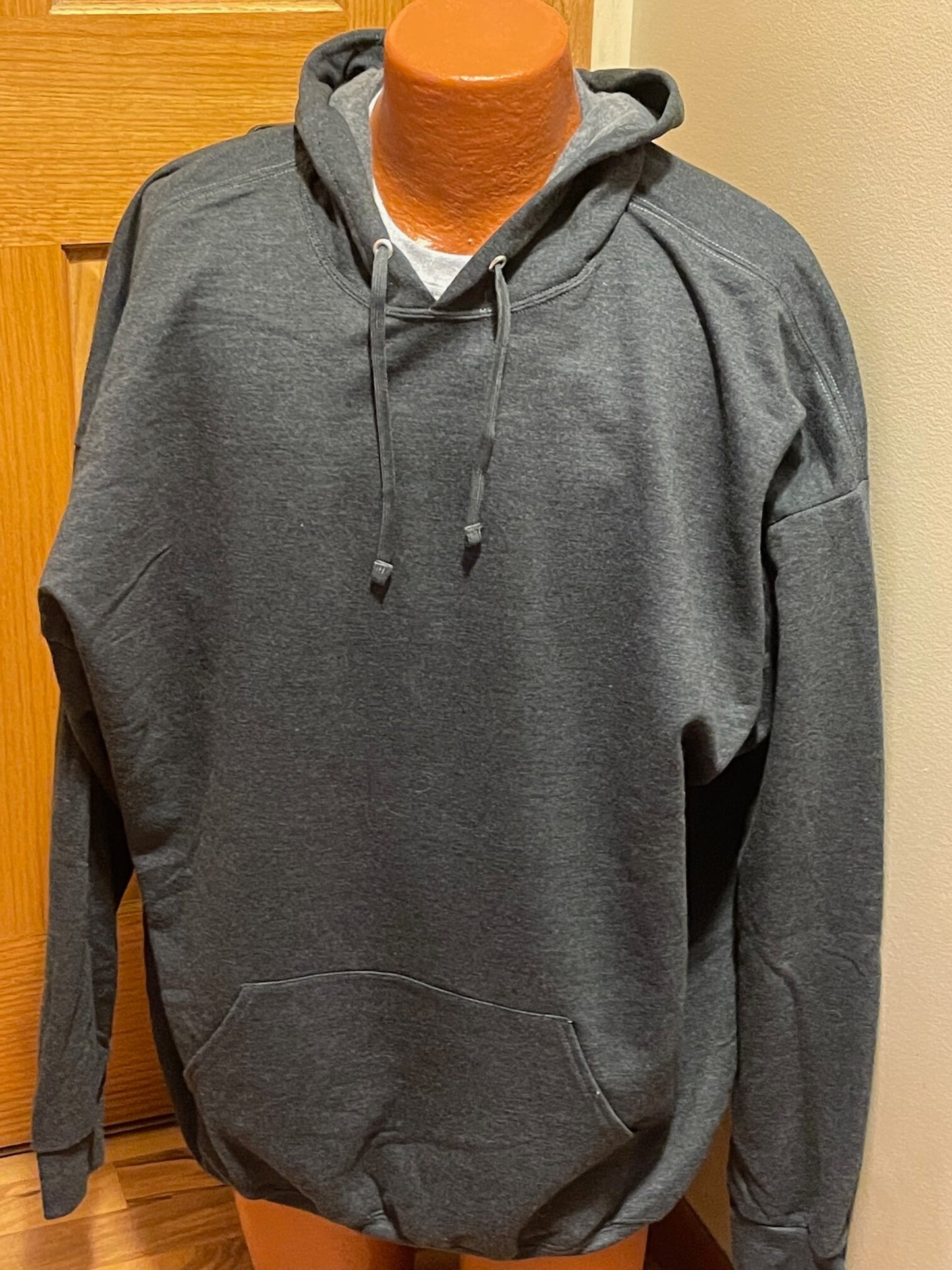 Squatchin' Country Biker Bigfoot and American flag hoodie (grey)