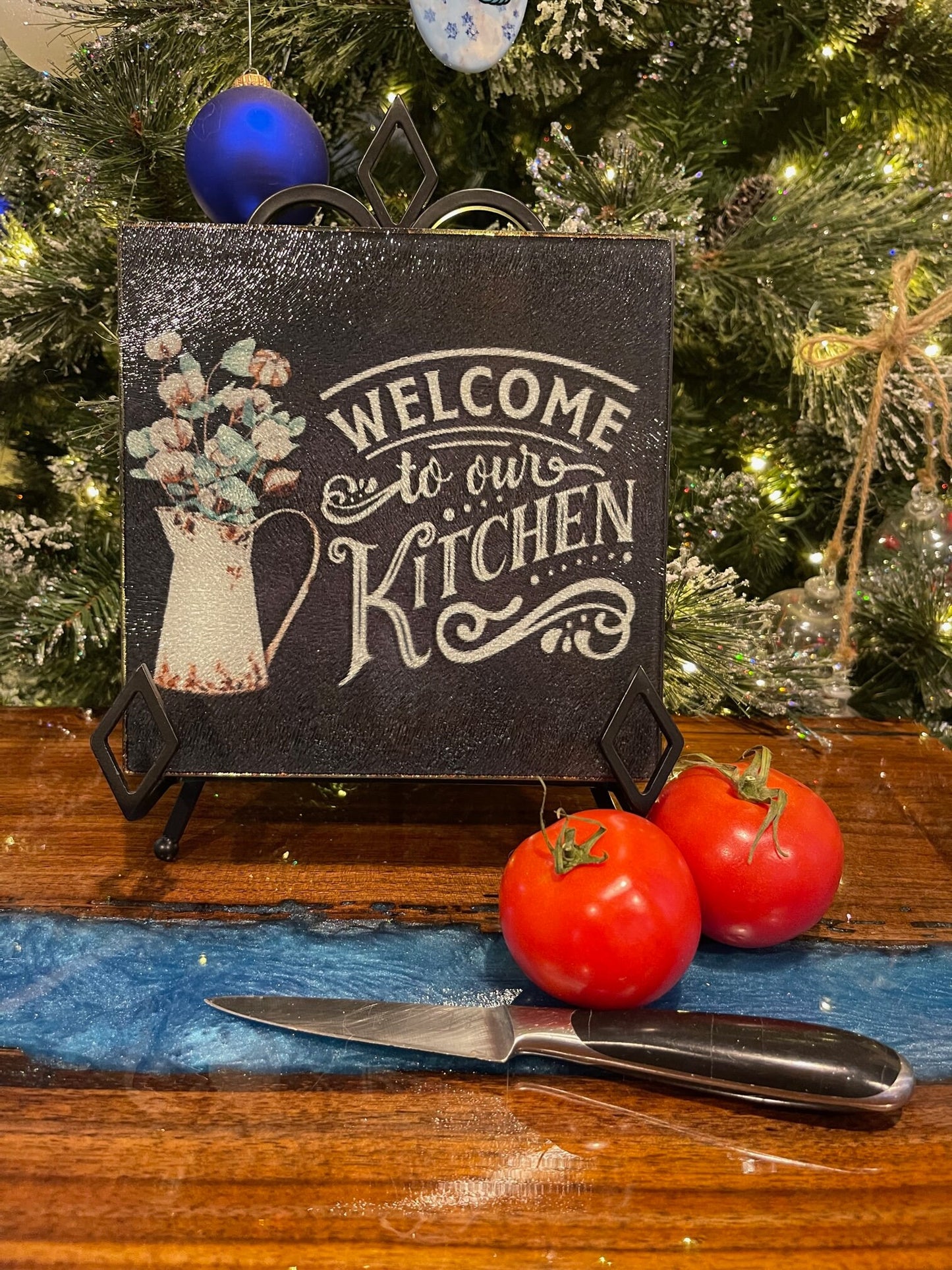Welcome to our Kitchen glass cutting board Square - designer | decor | chalk board