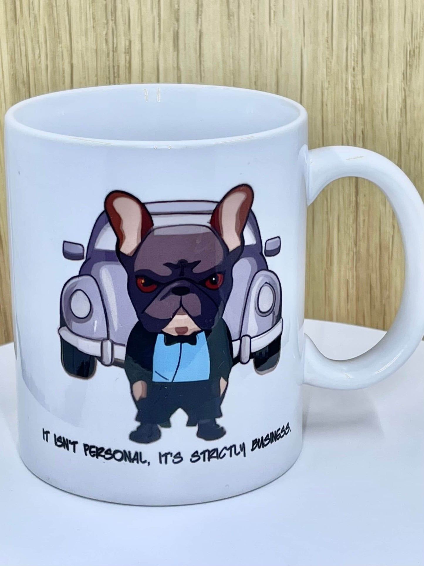 Frenchie tough guy coffee mug
