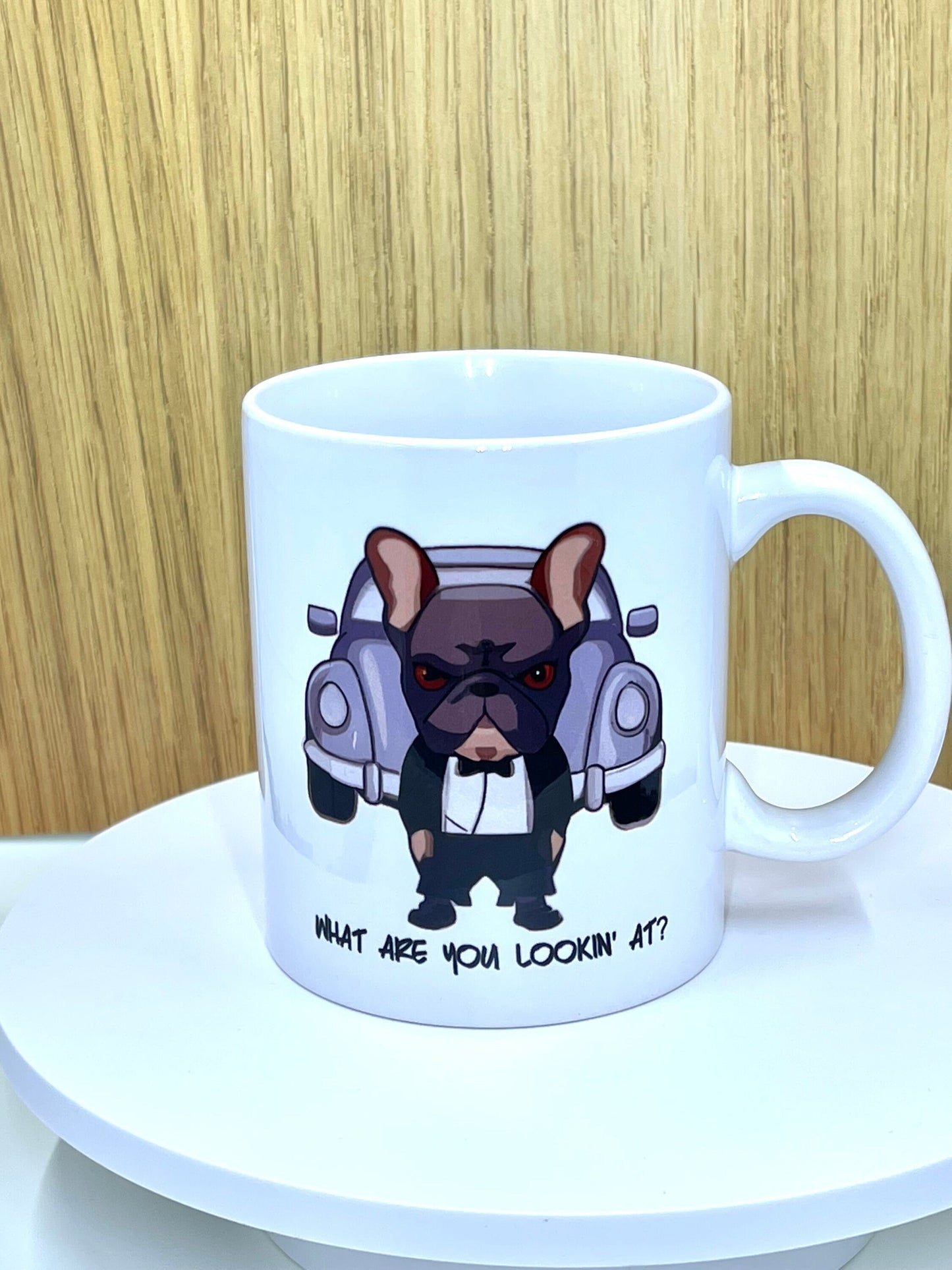 Frenchie tough guy coffee mug