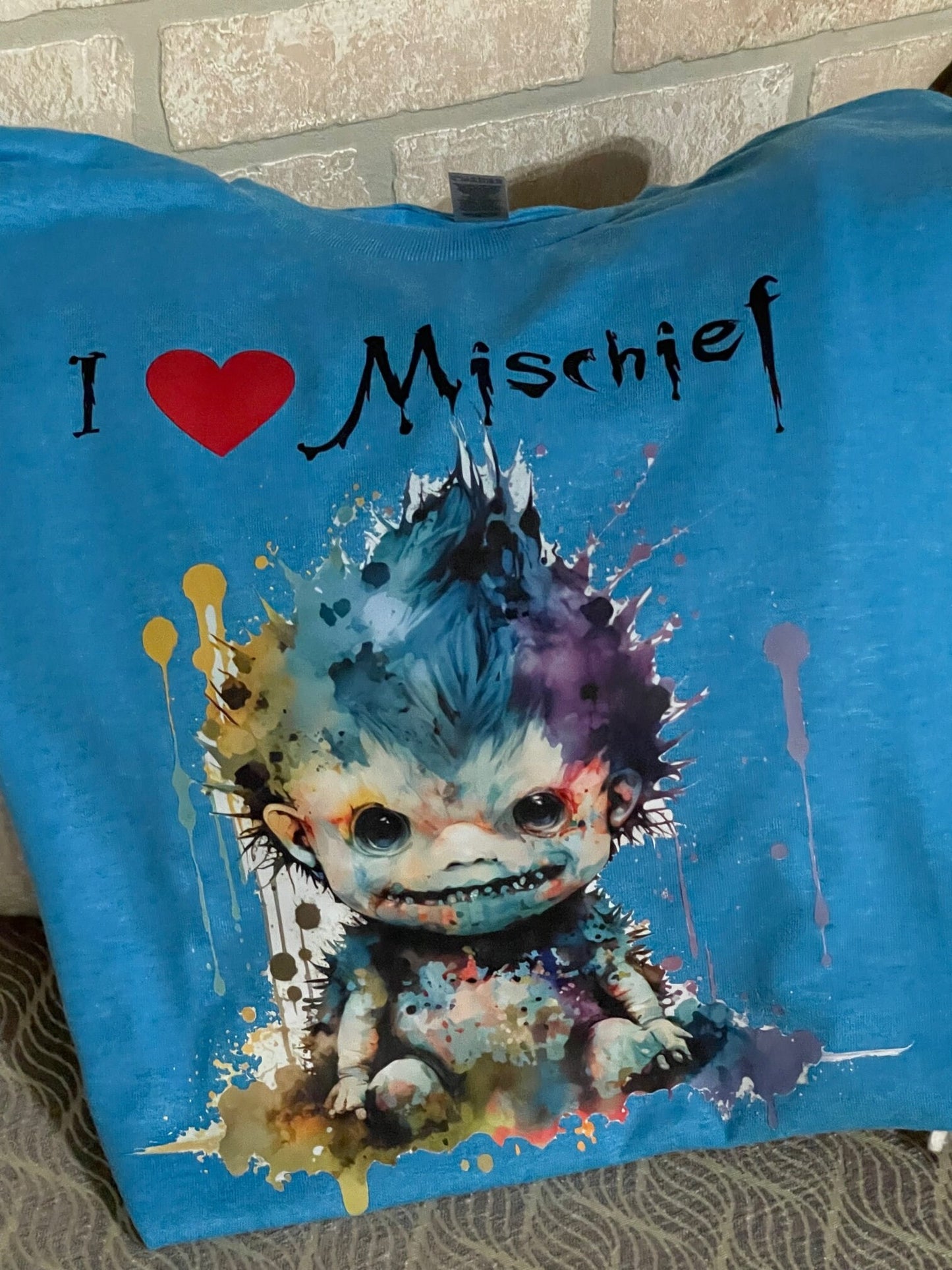 I Love Mischief t-shirt (blue)