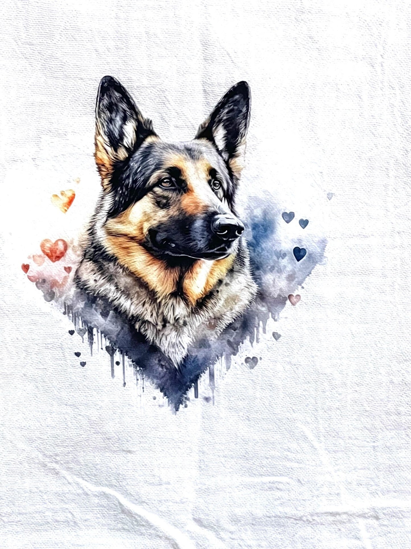 Custom designer kitchen dish towels | German Shepherd | tea towel