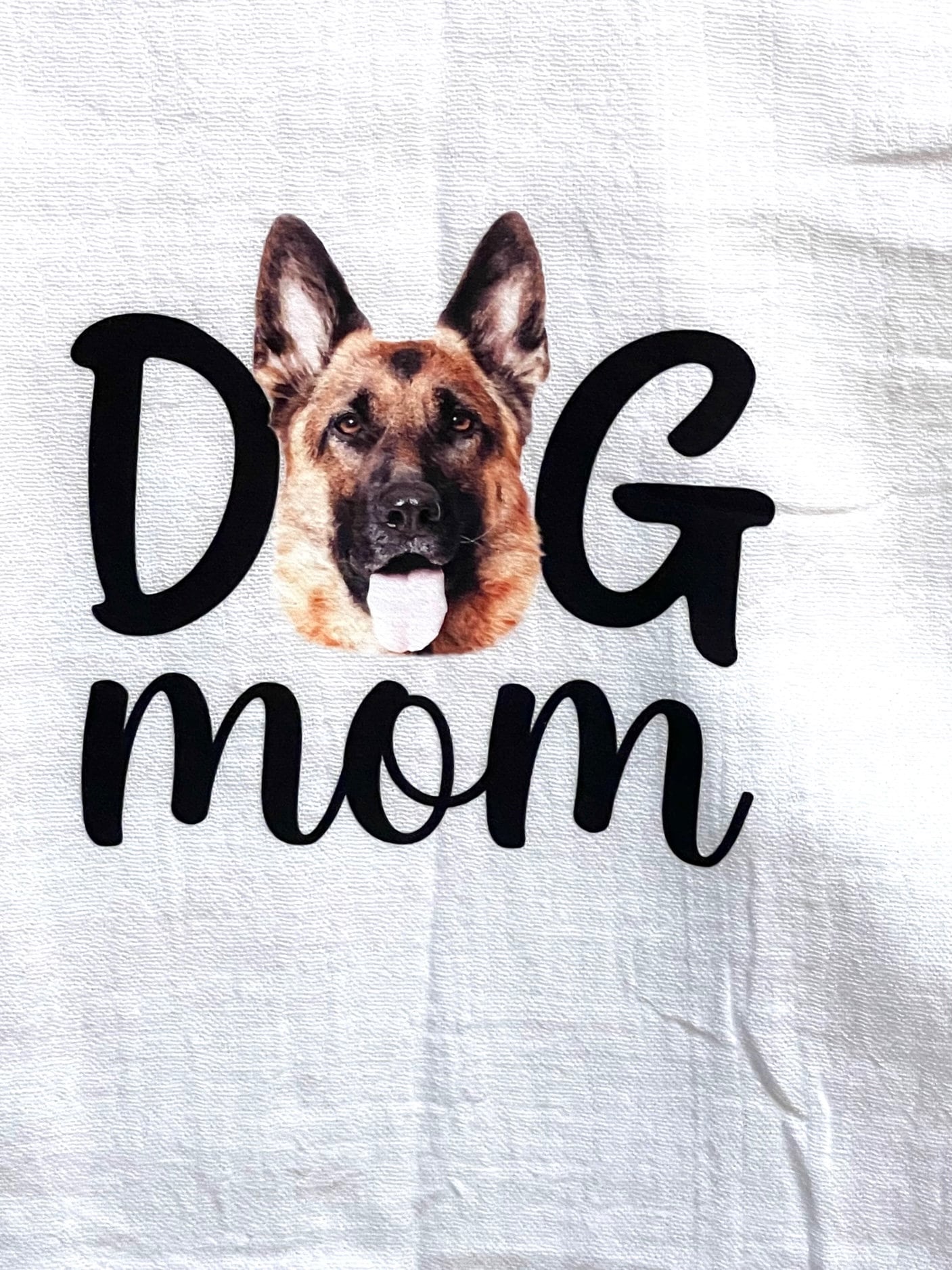 Custom designer kitchen dish towels | German Shepherd | tea towel