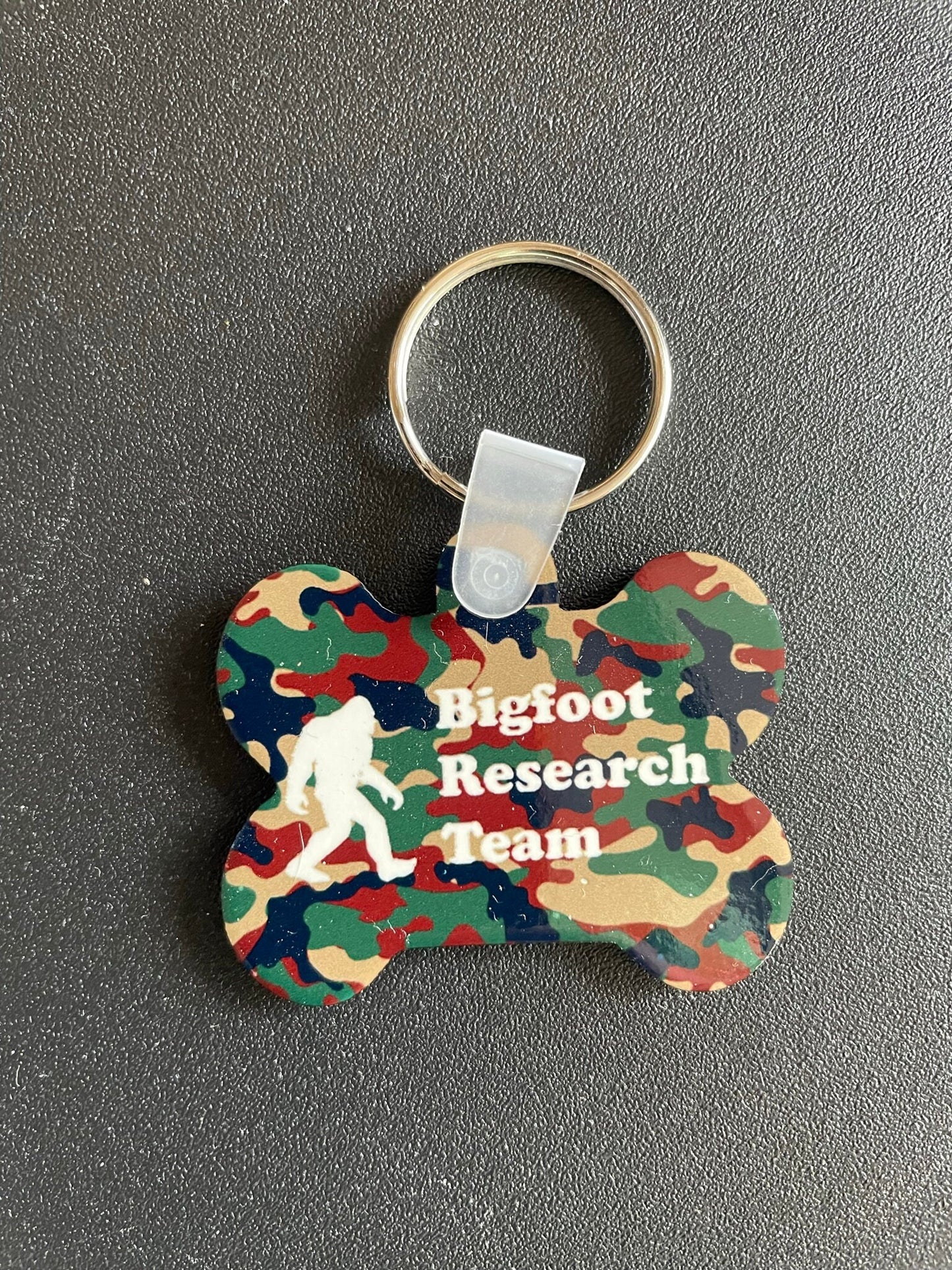 Bigfoot keychains - Alien, Believe, orange swamp, dog tag - choose your design