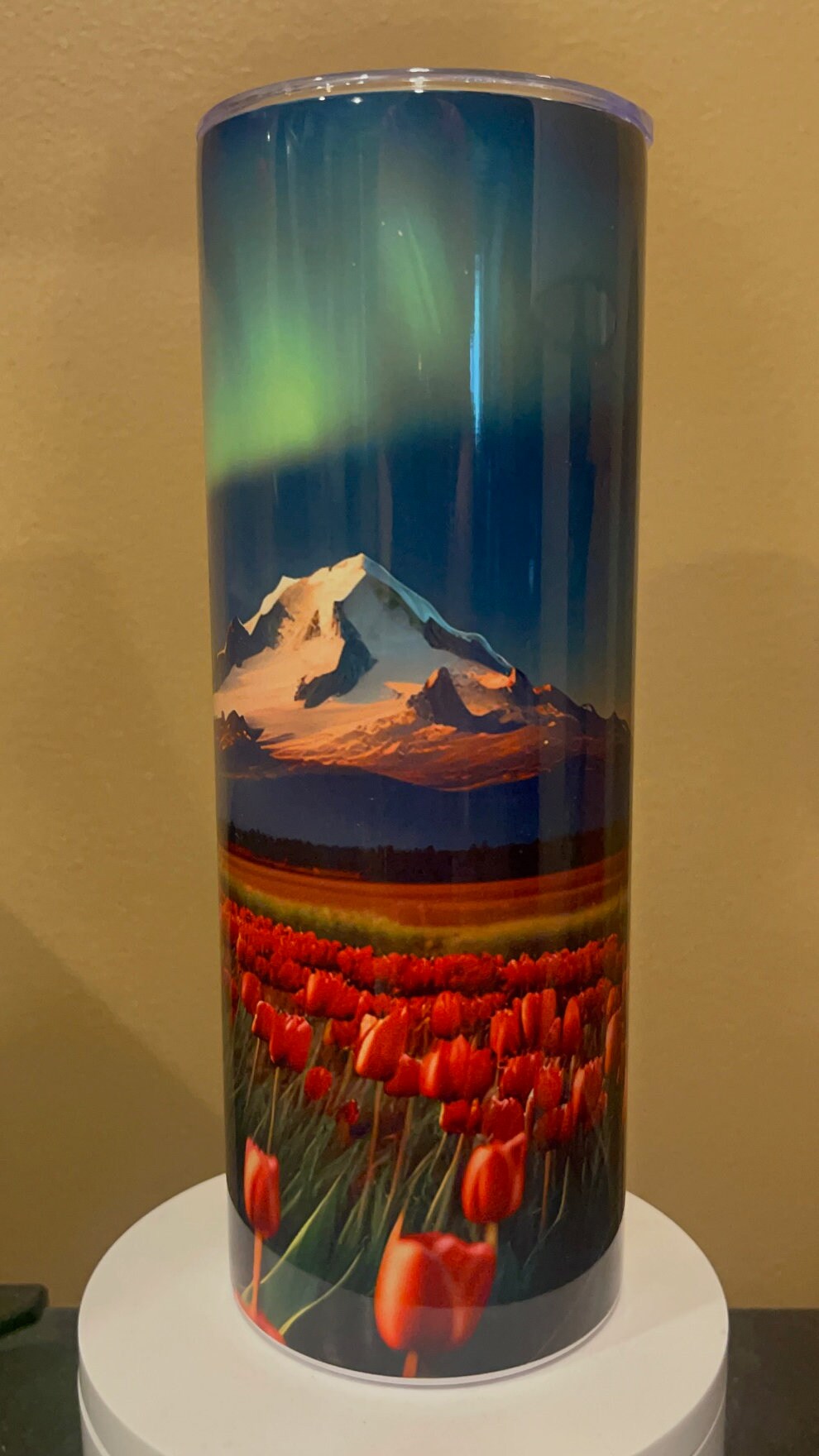 Exclusive Bigfoot in the Tulips stainless insulated tumbler - choose your design