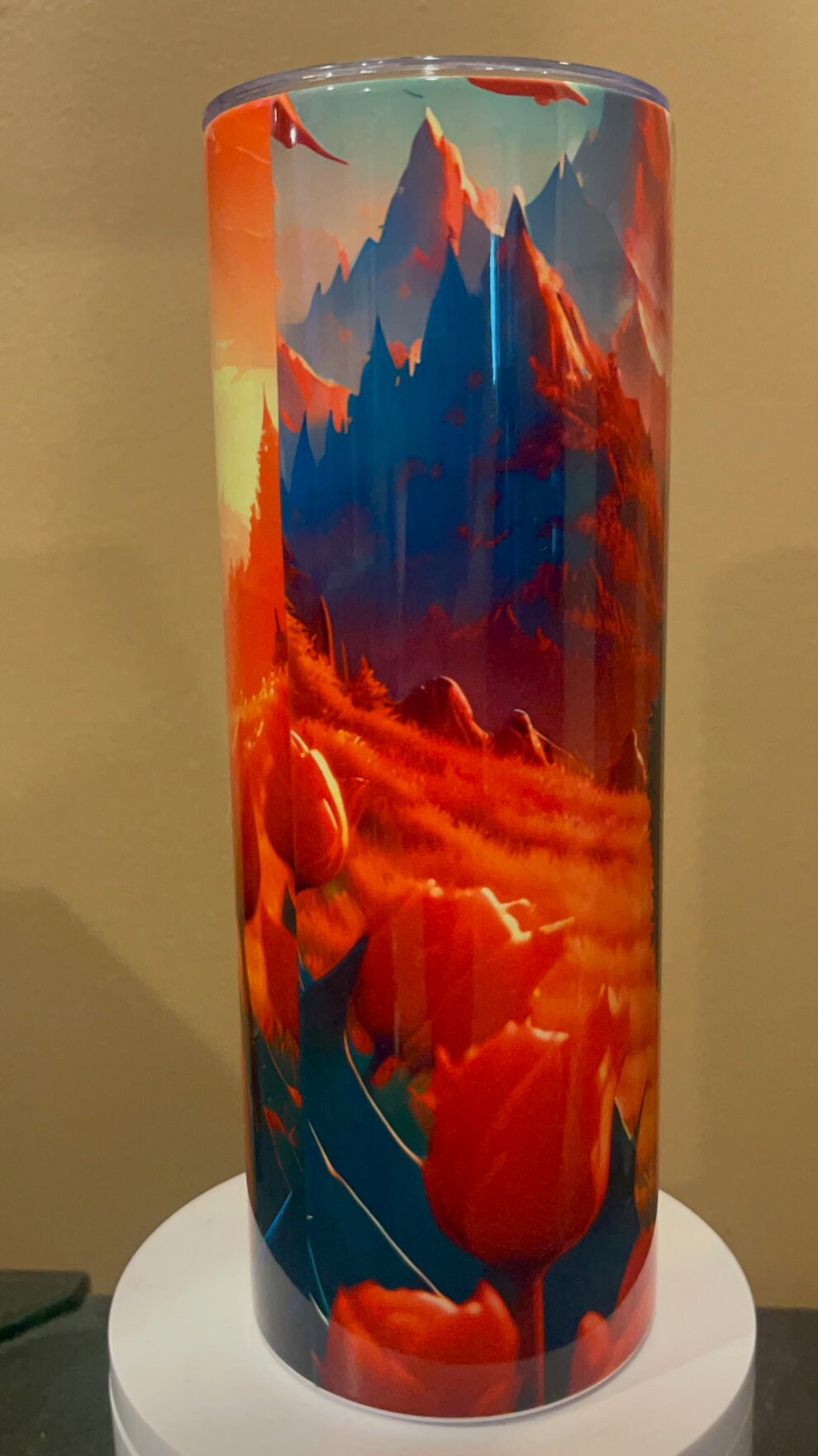 Exclusive Bigfoot in the Tulips stainless insulated tumbler - choose your design
