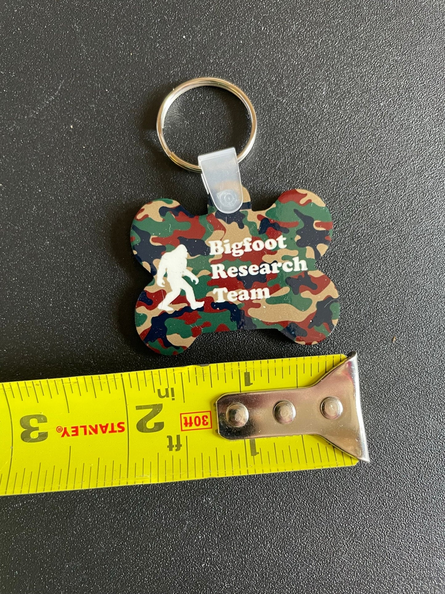 Bigfoot keychains - Alien, Believe, orange swamp, dog tag - choose your design
