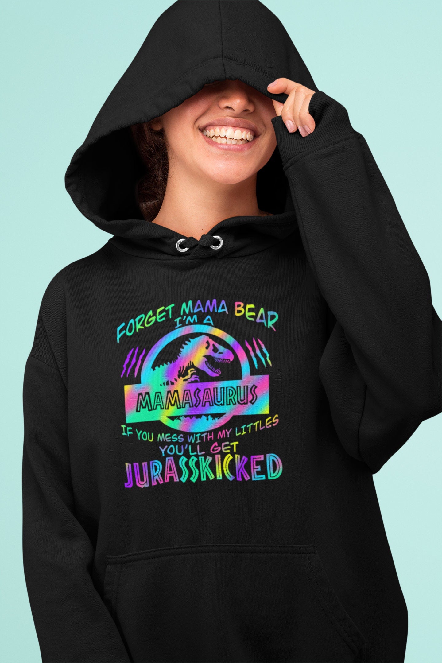 Family-saurus hoodie Mamasaurus Papasaurus kidasaurus sister, brother, baby