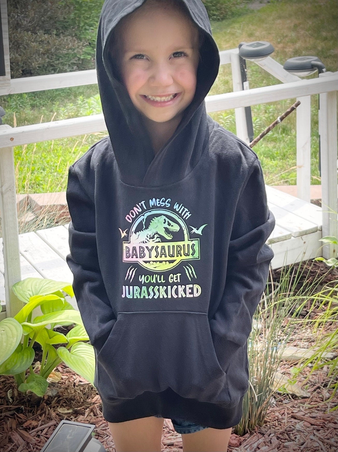 Family-saurus hoodie Mamasaurus Papasaurus kidasaurus sister, brother, baby
