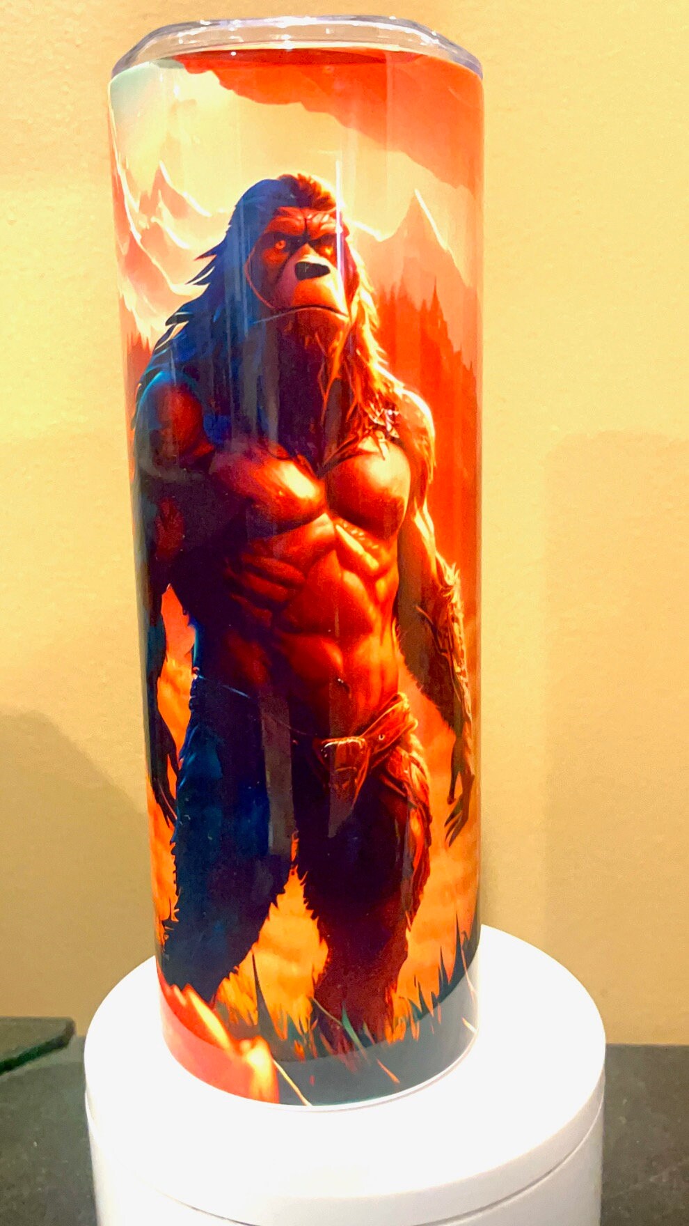 Exclusive Bigfoot in the Tulips stainless insulated tumbler - choose your design