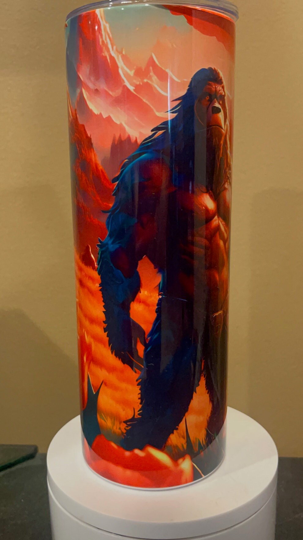 Exclusive Bigfoot in the Tulips stainless insulated tumbler - choose your design