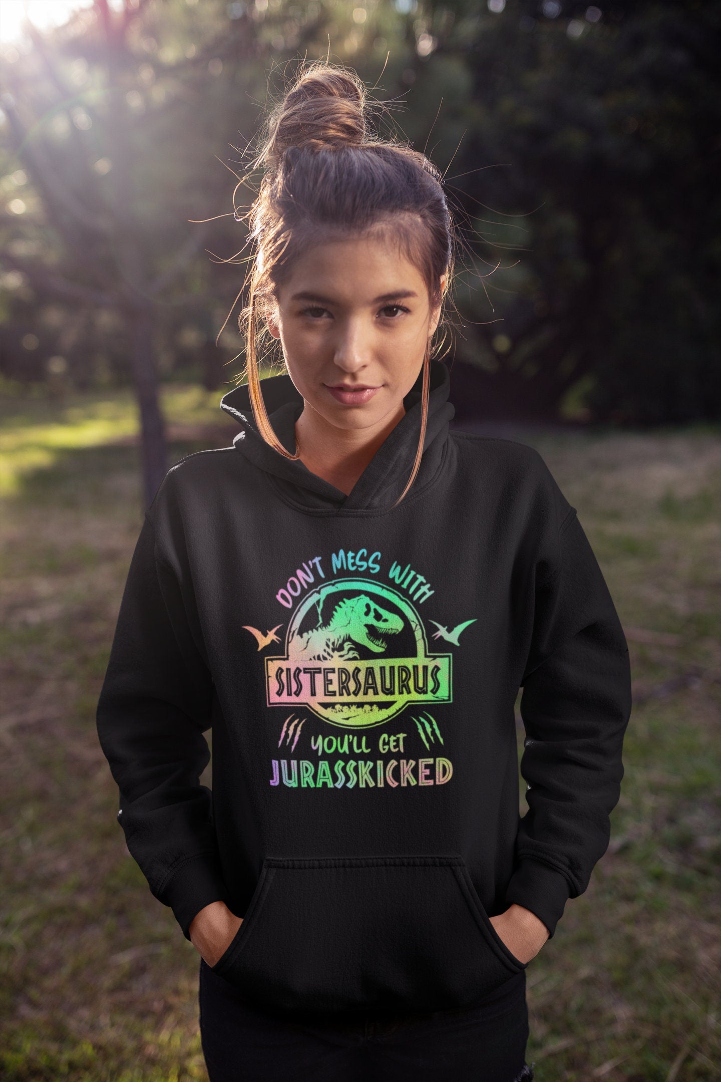 Family-saurus hoodie Mamasaurus Papasaurus kidasaurus sister, brother, baby