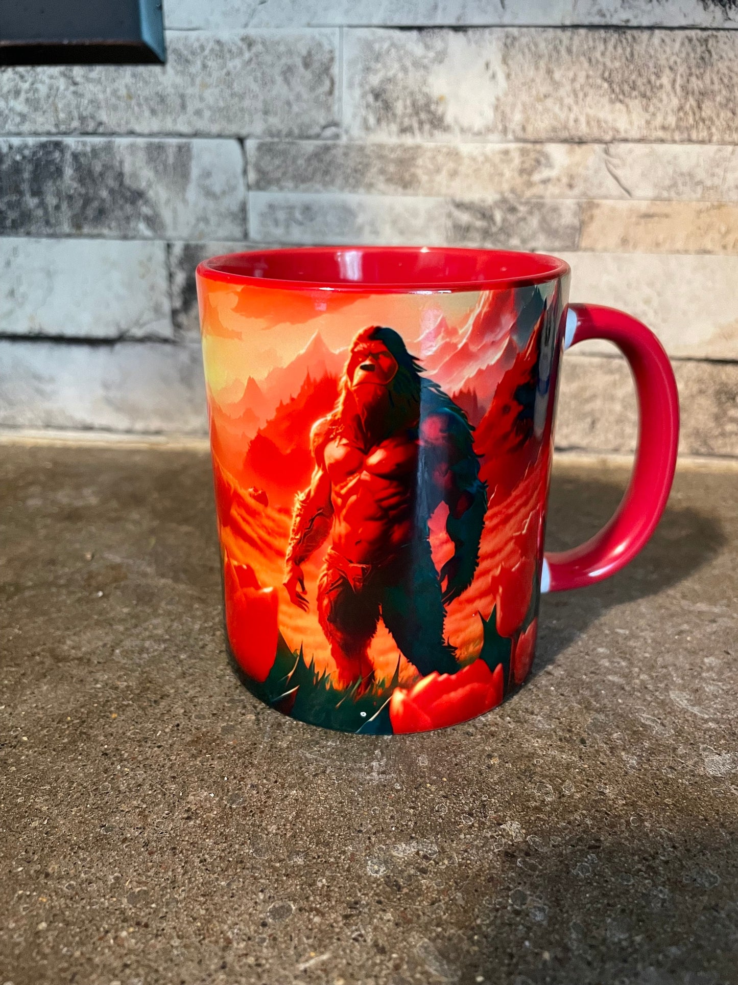 Bigfoot 'Washington Tulips and mountains' exclusive coffee mug