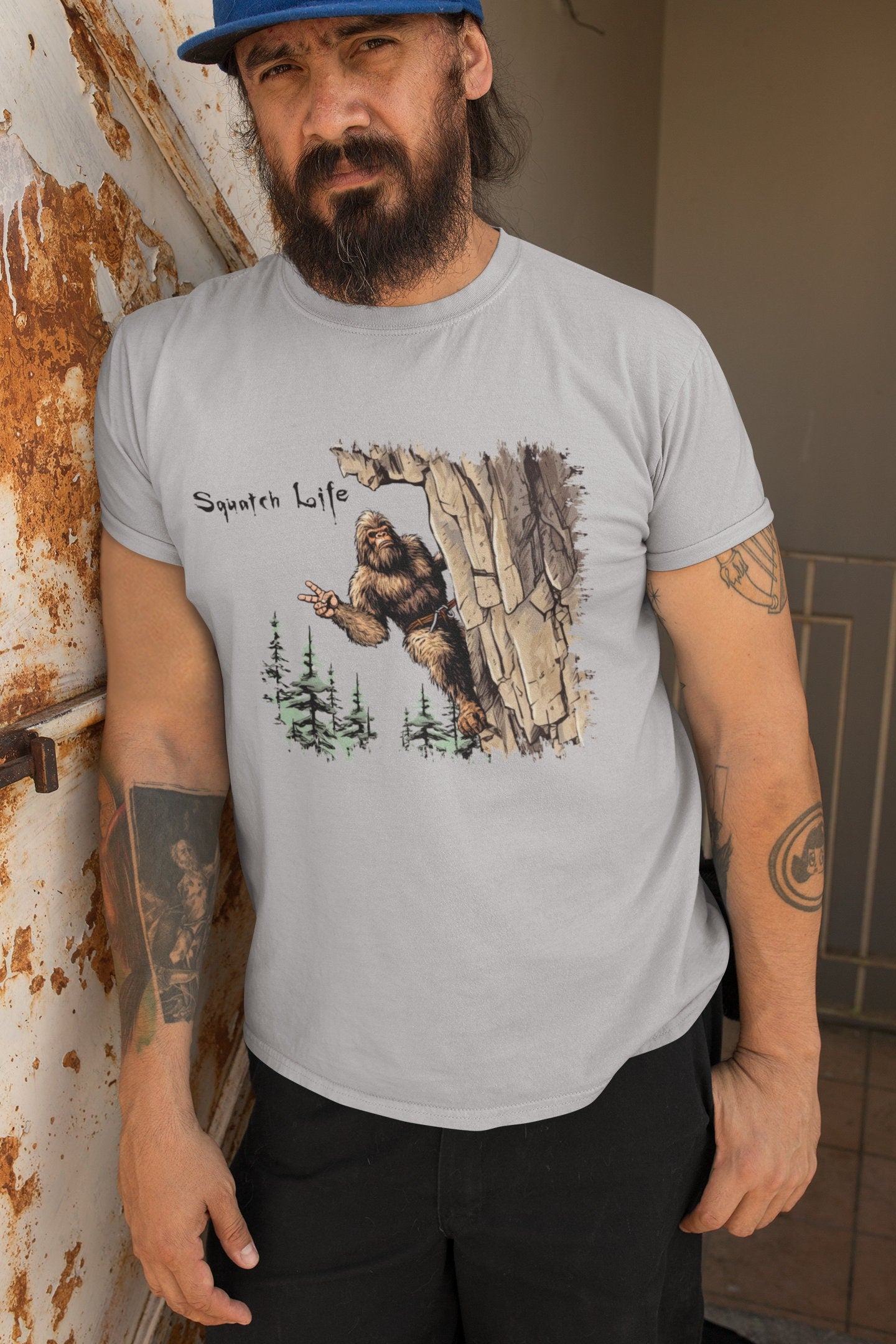 Squatch Life t-shirt - choose your design - motorcycle, pirate, rock-climbing, surfing