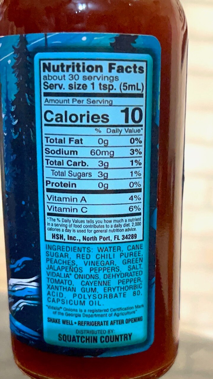 Abduction Peach Hot Sauce from Squatchin' Country
