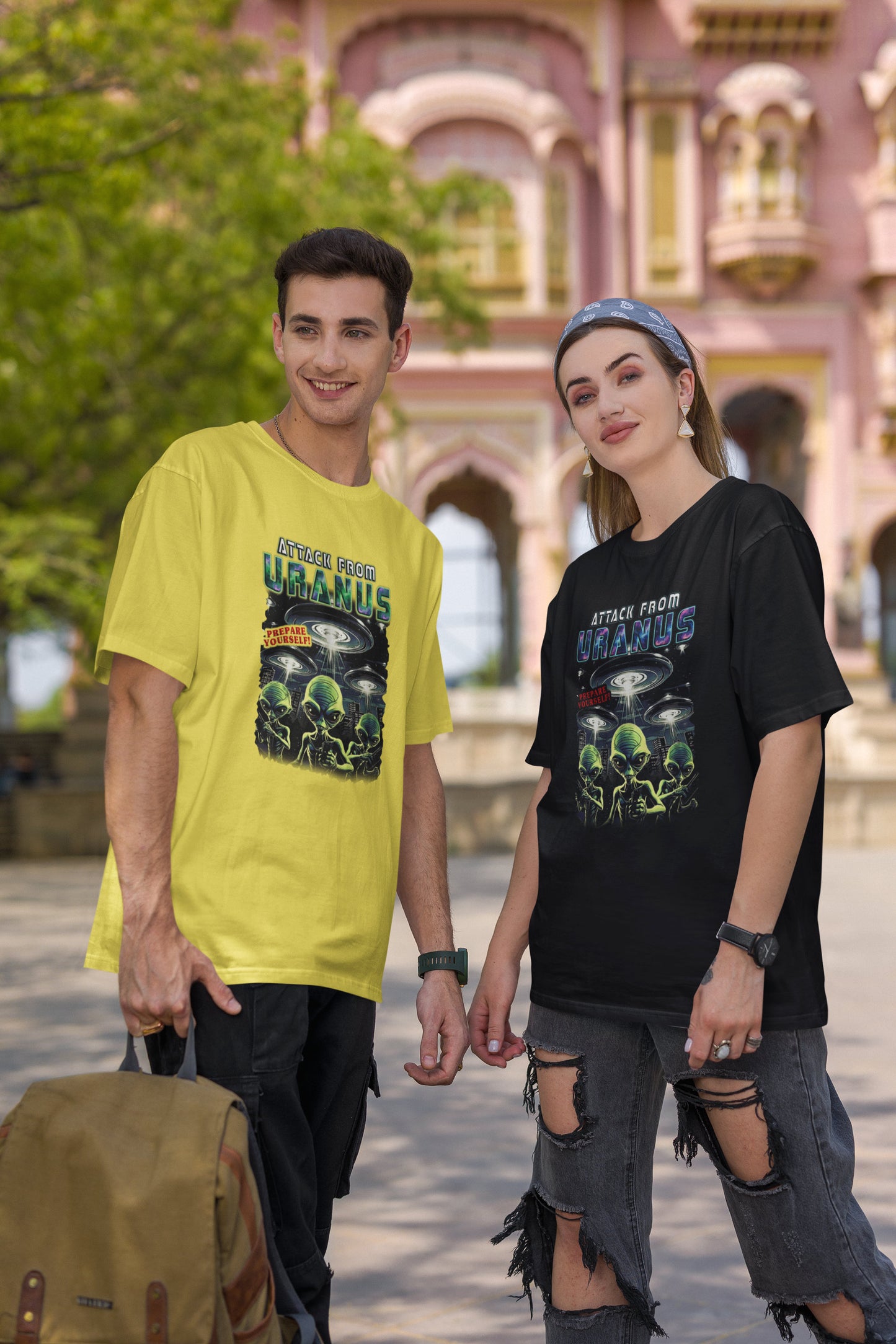 Attack from Uranus tshirt (yellow or black)
