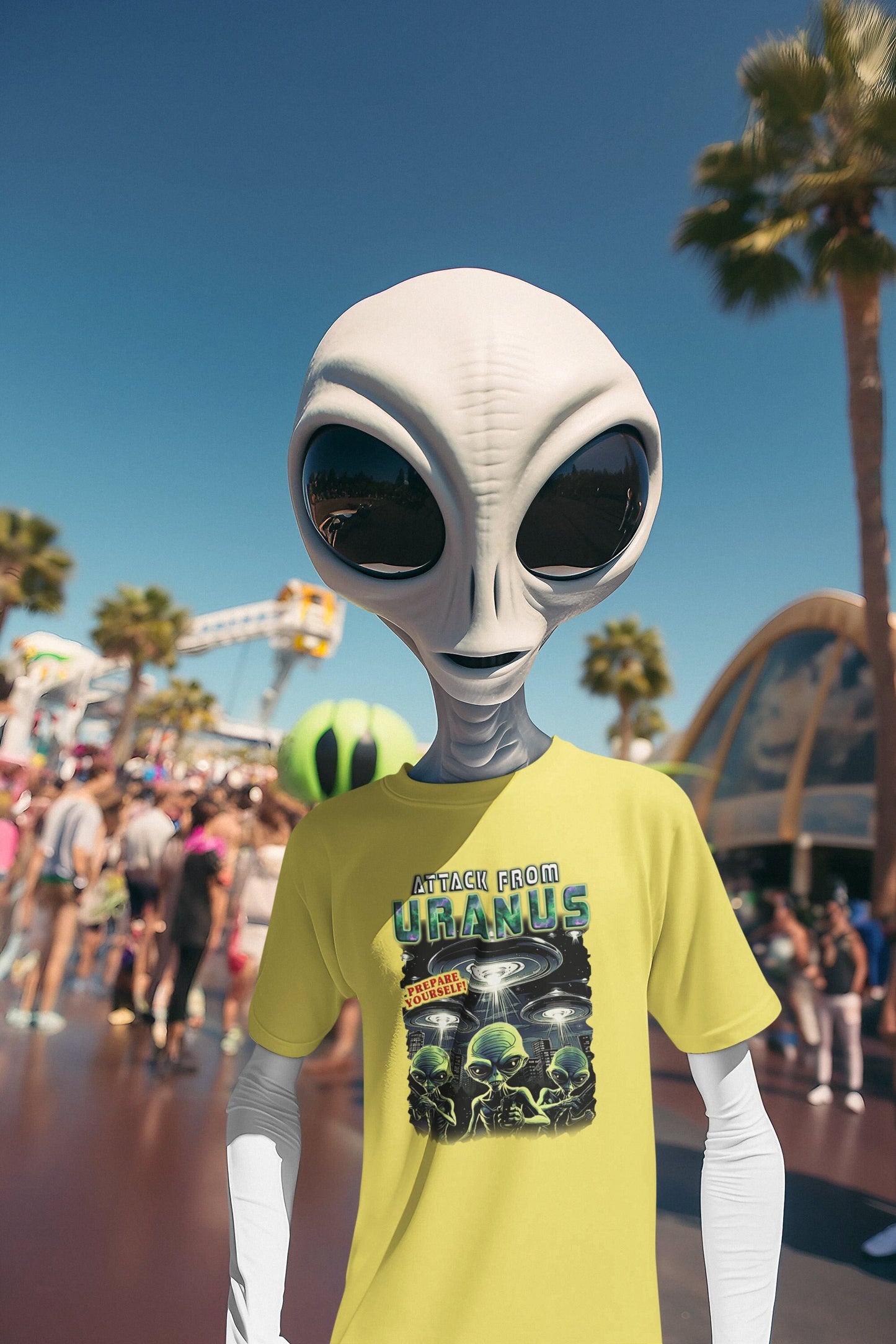 Attack from Uranus tshirt (yellow or black)