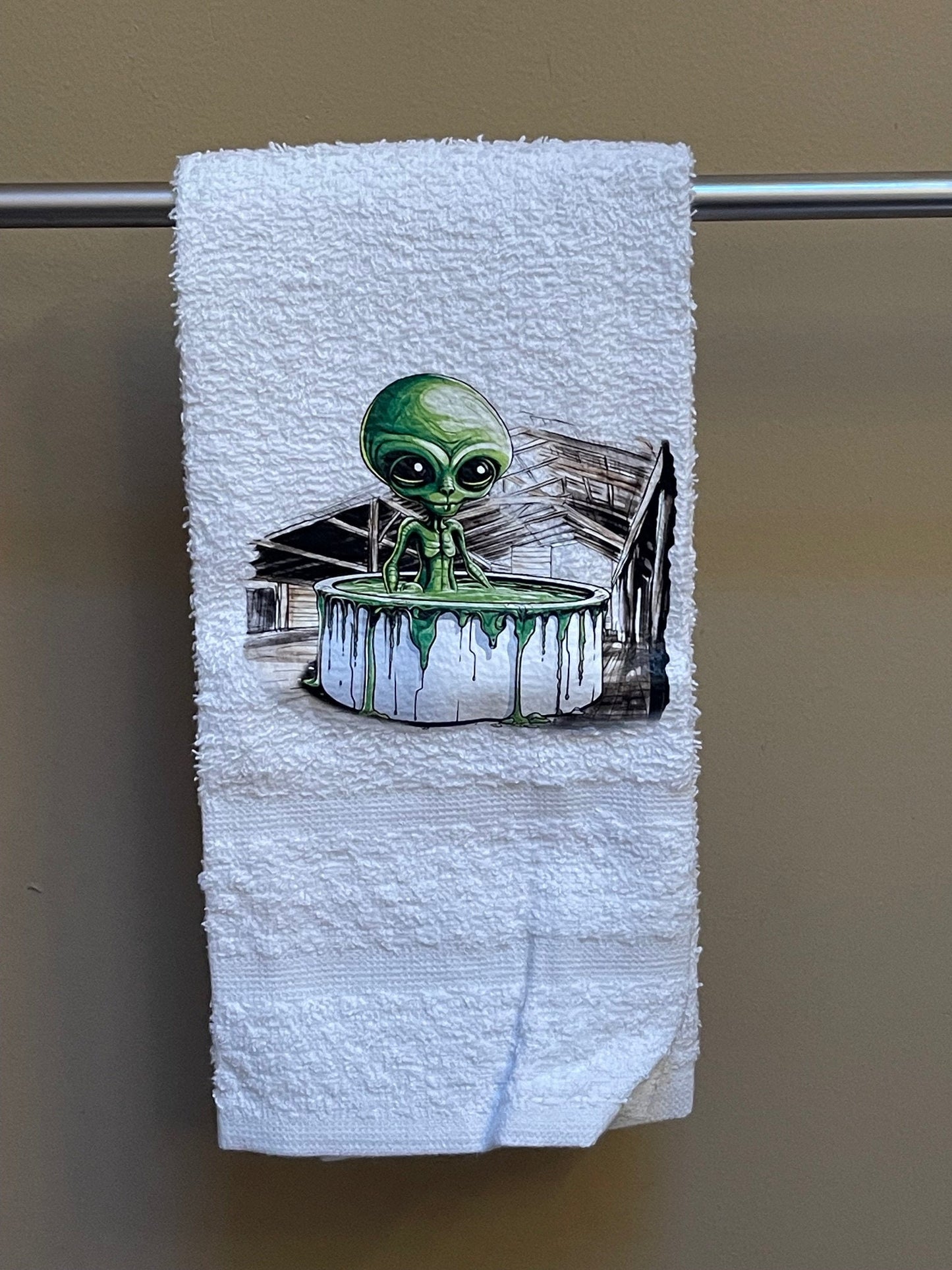 Bathing Alien wash rag, hand towel, bath towel set or individual - bathroom decor