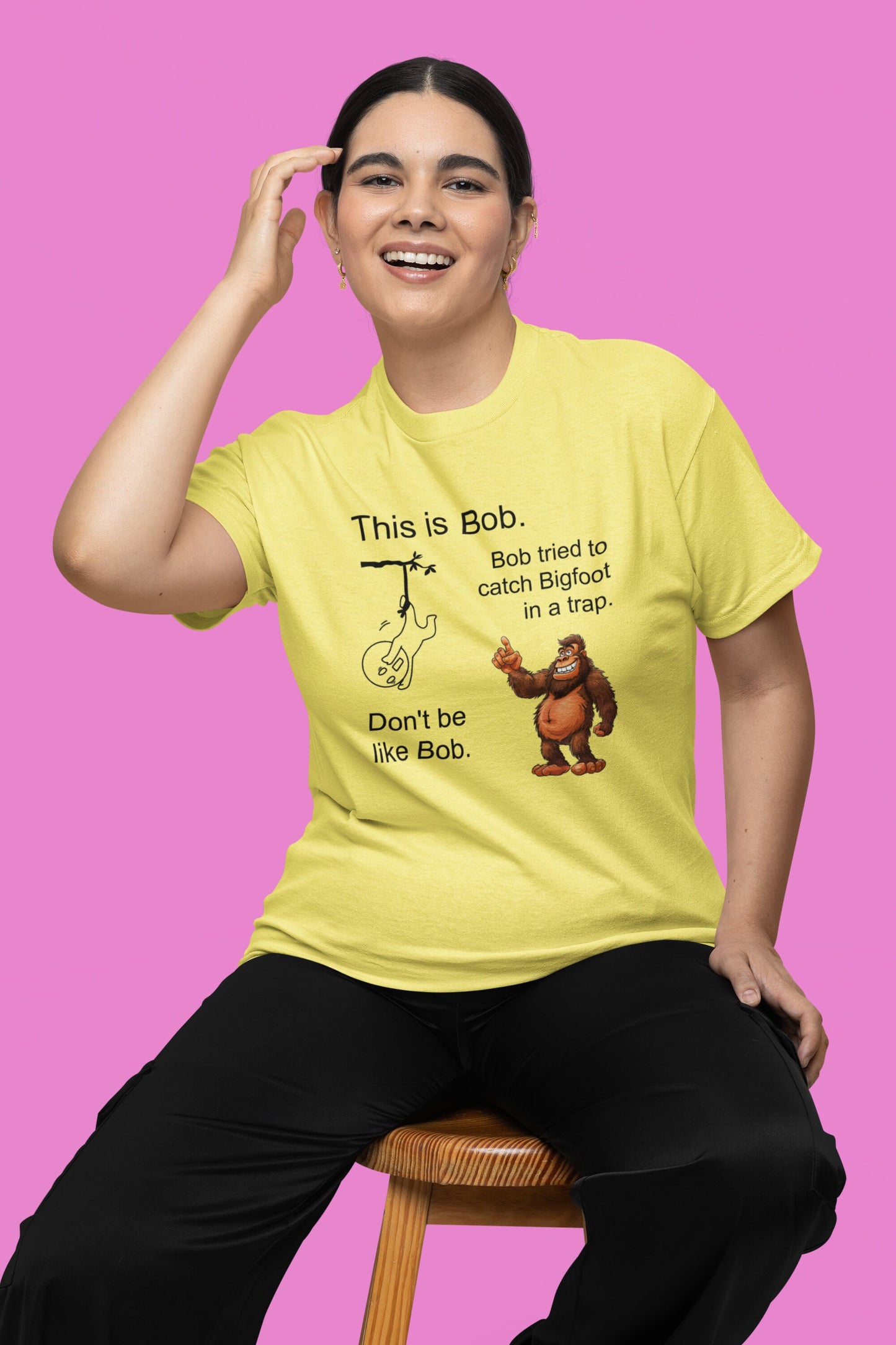 This is Bob - Bigfoot trap t-shirt (yellow)