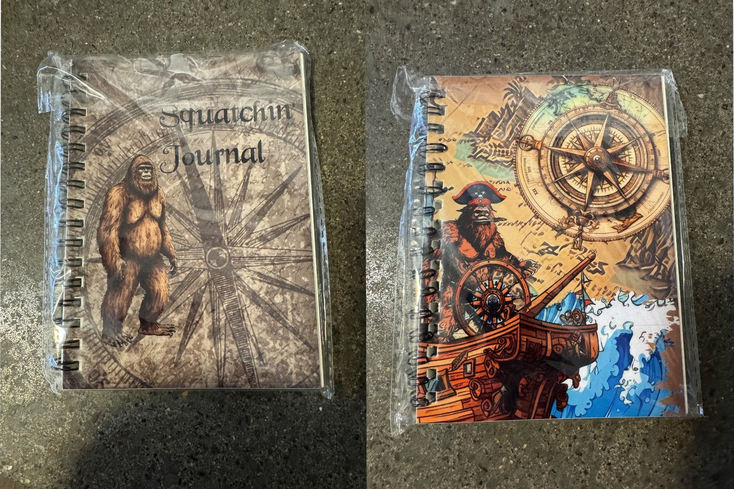One of a kind Squatchin' Journal - choose your design - Pirate | Compass