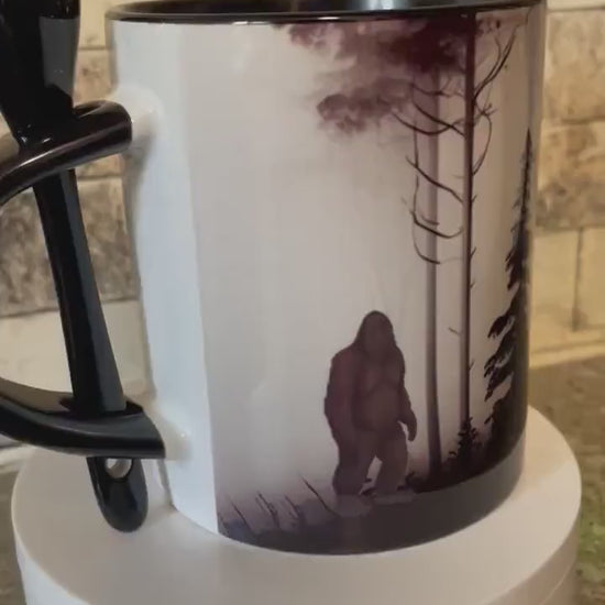 Bigfoot Misty Forest mug with spoon