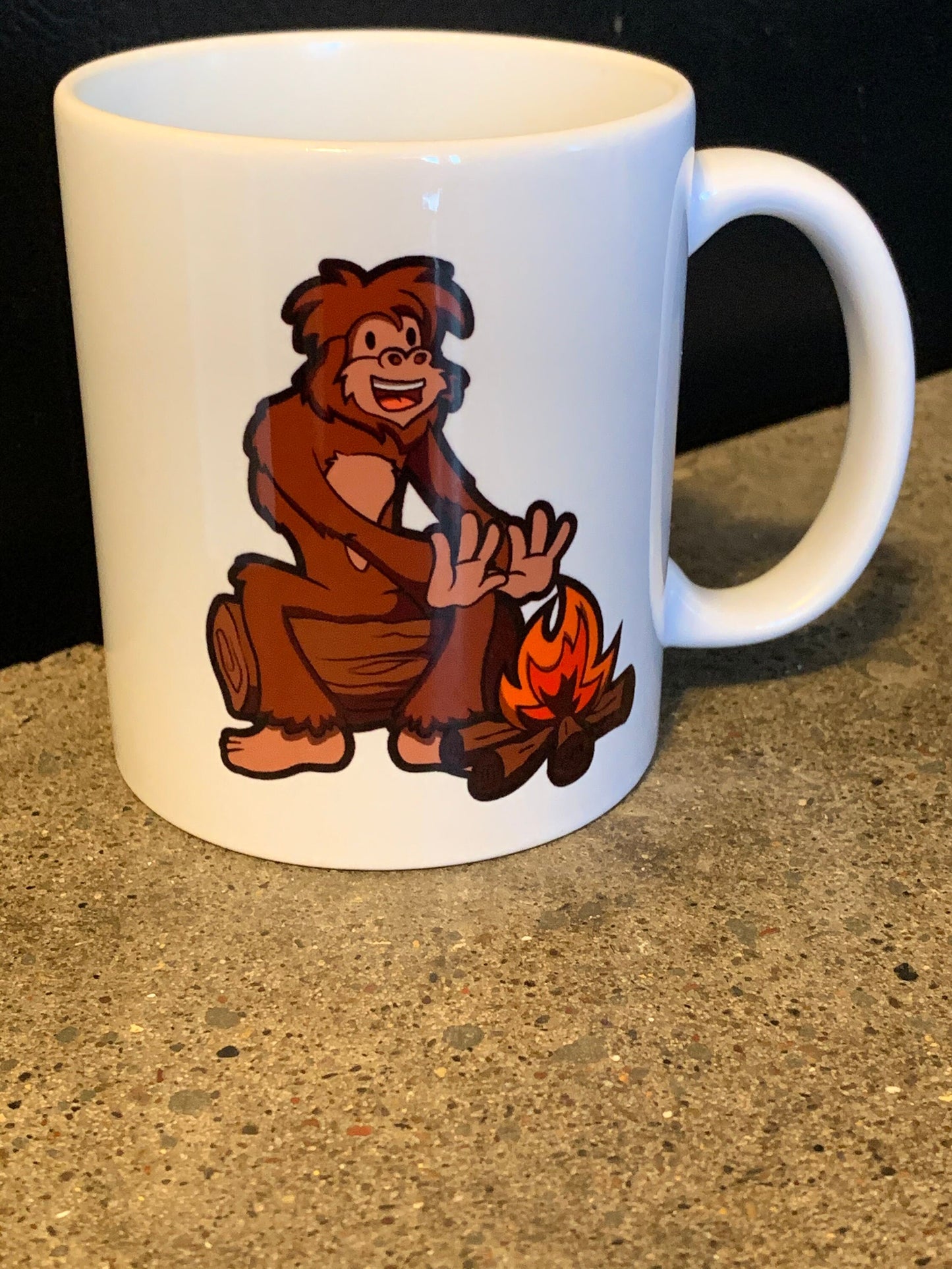 Squatchin' Country campfire sasquatch coffee mug