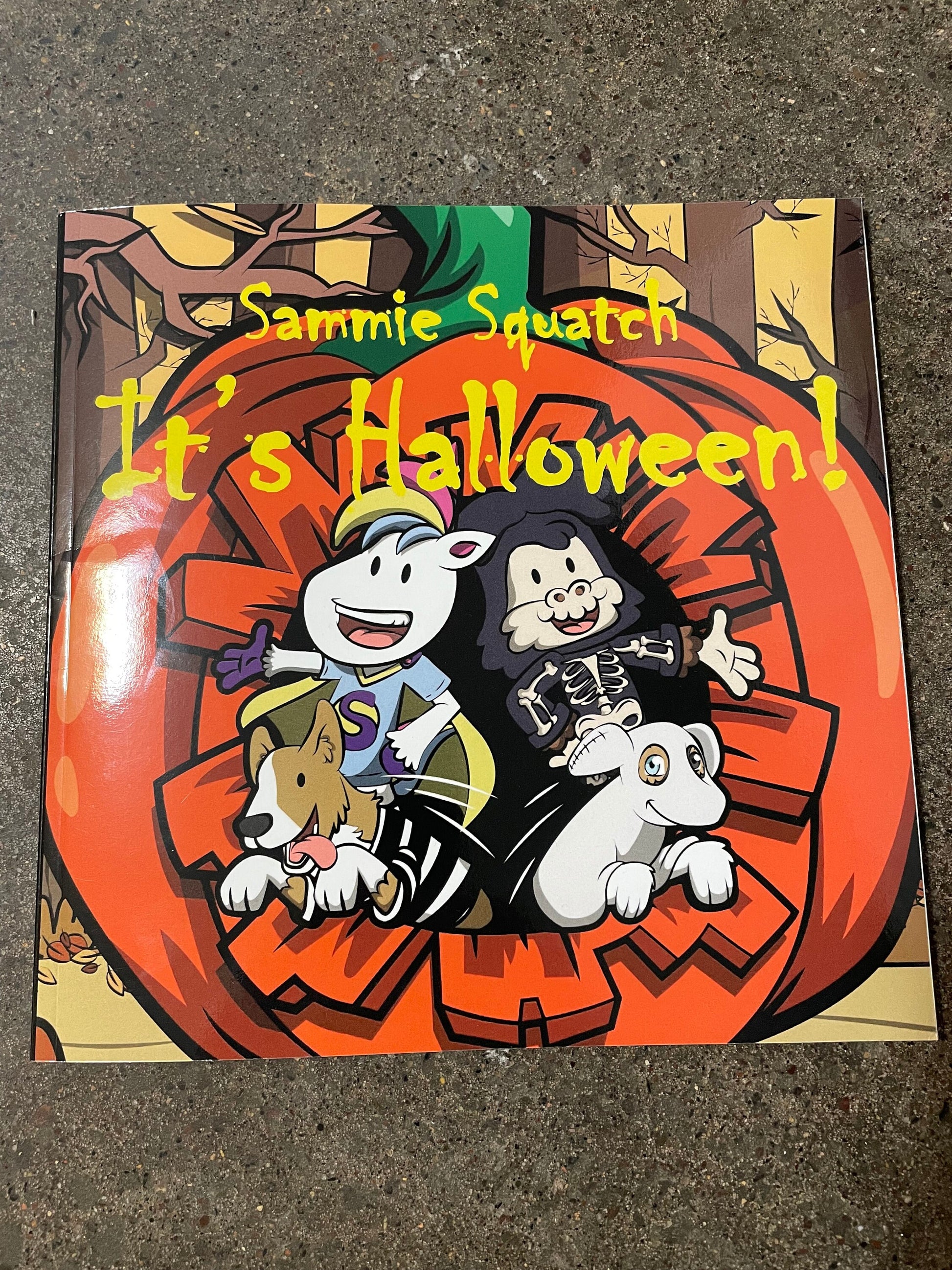 Sammie Squatch - It's Halloween! children's book about a young Bigfoot signed by authors - fast shipping!