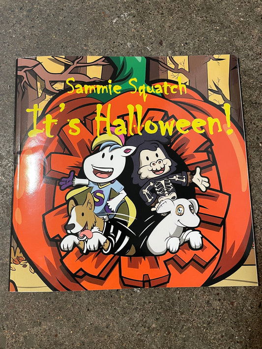 Sammie Squatch - It's Halloween! children's book about a young Bigfoot signed by authors - fast shipping!