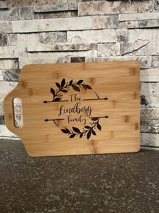 Custom ecofriendly bamboo cutting board