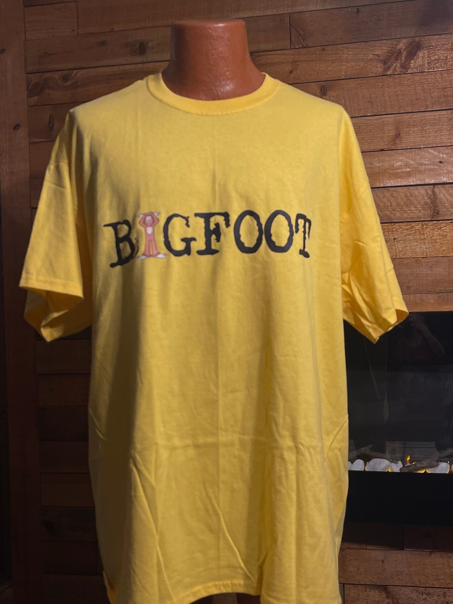 Bigfoot character t-shirt (yellow)