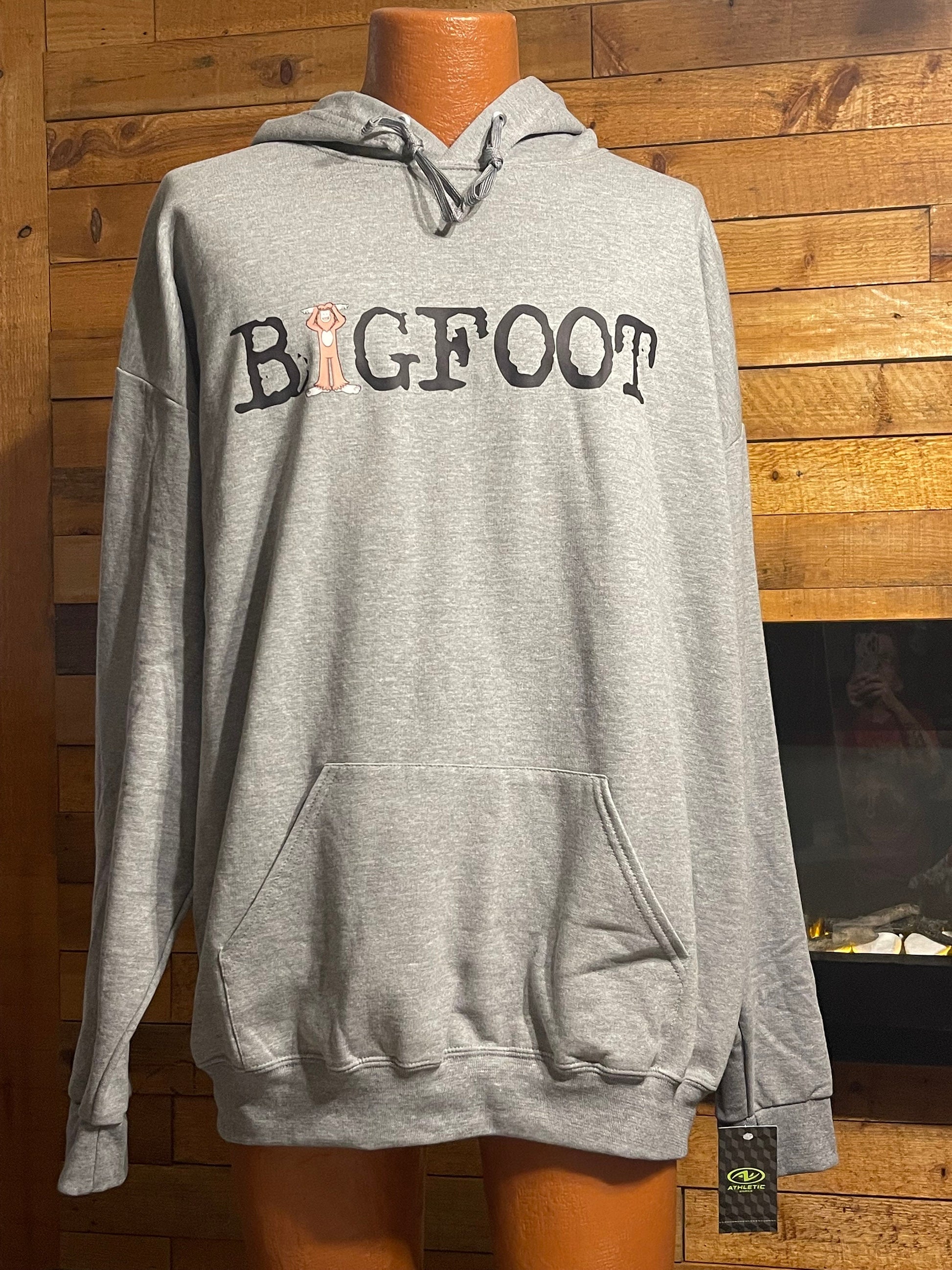 Bigfoot character hoodie (grey)