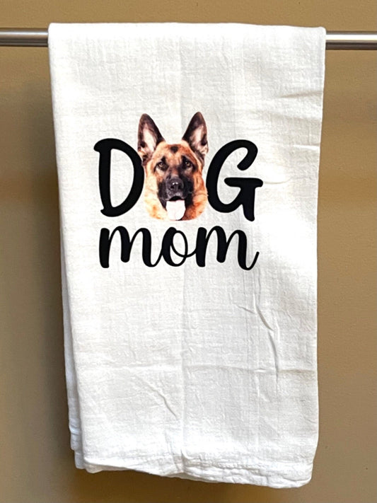 Custom designer kitchen dish towels | German Shepherd | tea towel