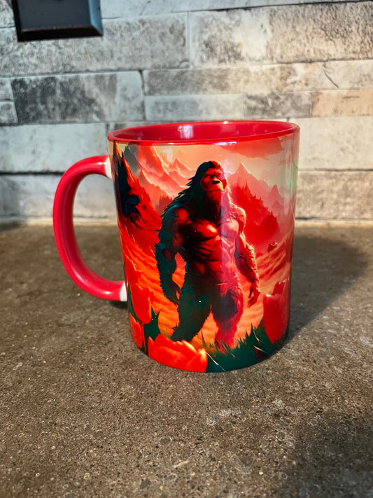 Bigfoot 'Washington Tulips and mountains' exclusive coffee mug