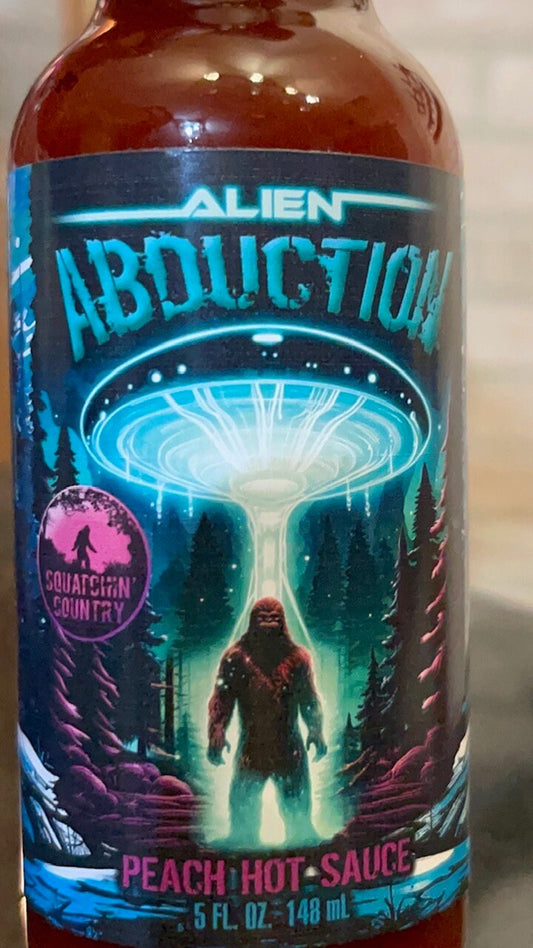 Abduction Peach Hot Sauce from Squatchin' Country