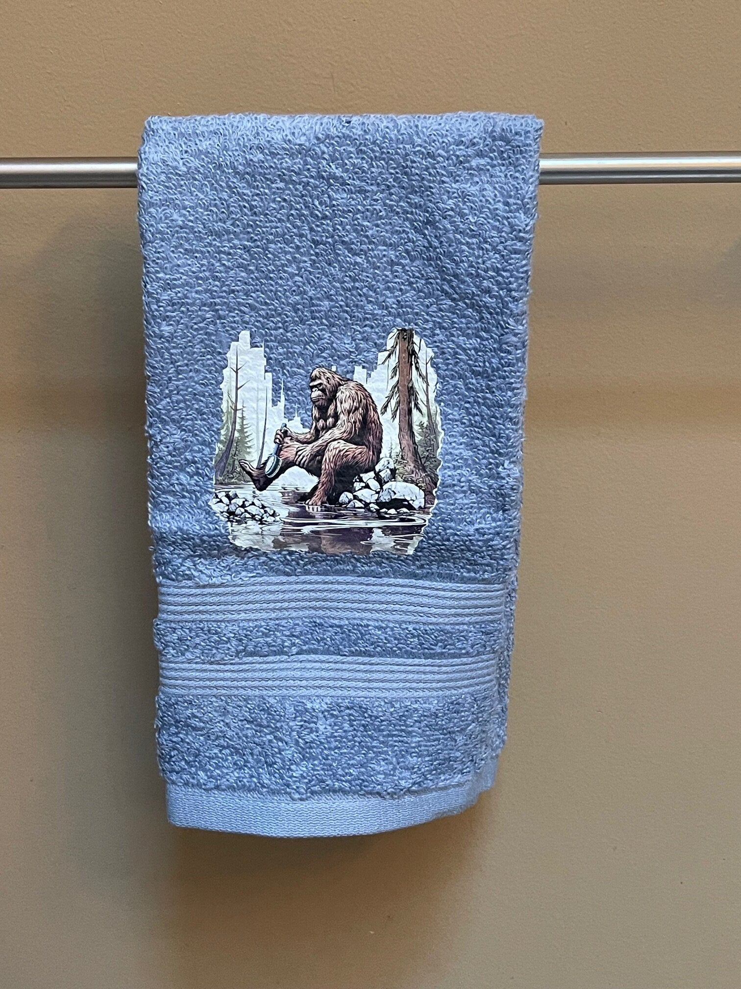 Bathing Bigfoot Premium wash rag, hand towel, & bath towel 3-piece set -  bathroom decor - Choose your color