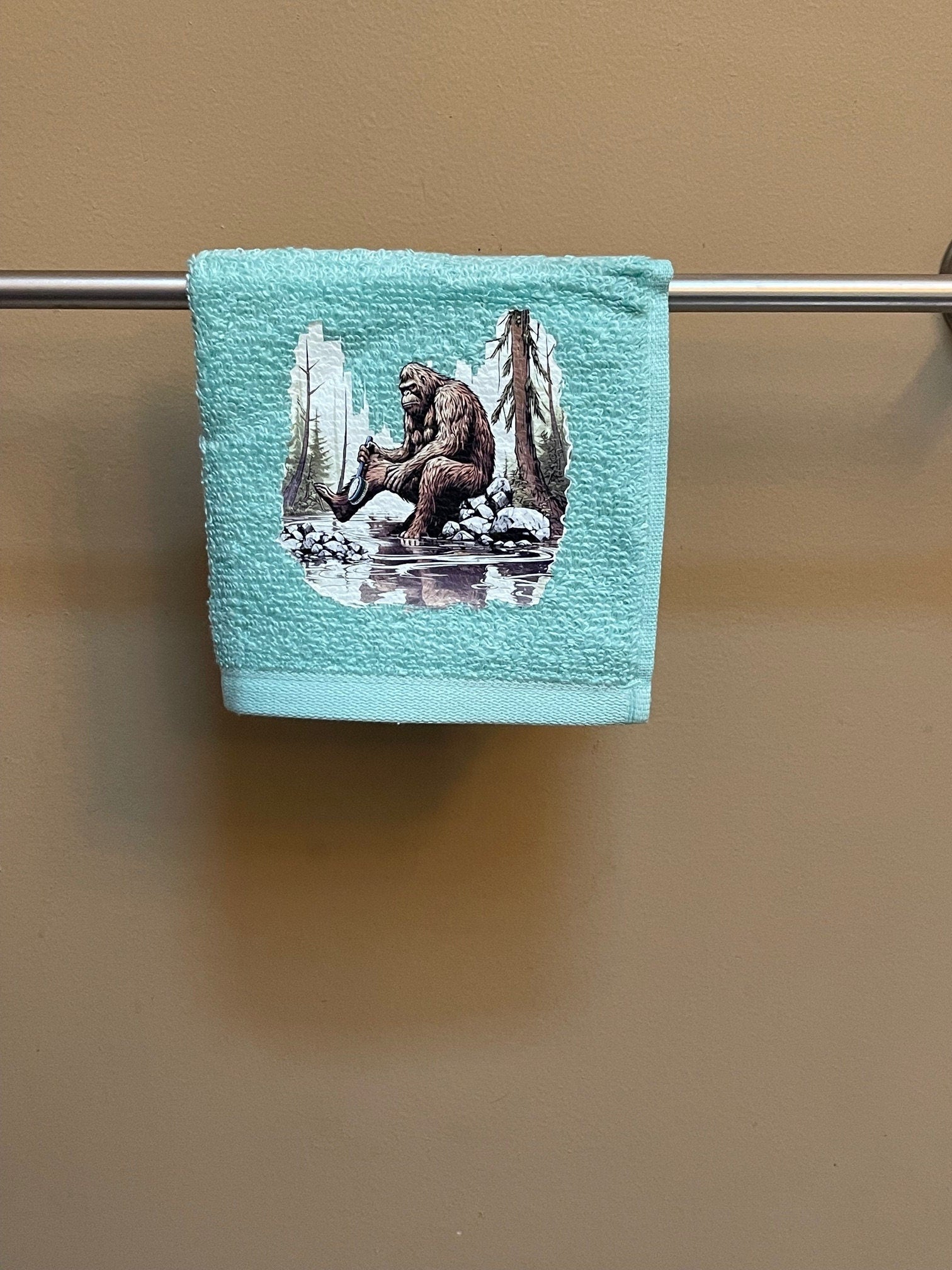 Bathing Bigfoot Premium wash rag, hand towel, & bath towel 3-piece set -  bathroom decor - Choose your color